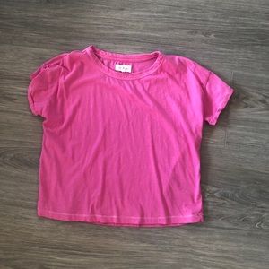 Lou & Grey cropped pink t-shirt